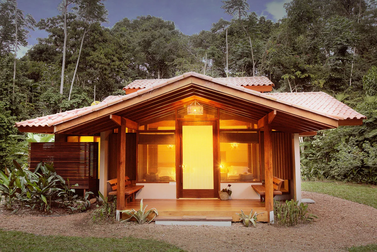 a photo of Cristalino Lodge's Junior Bungalow from the outside